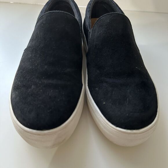 Steve Madden Womens Shoes Gills Casual Slip On Platform Loafer Black Suede 7M - Picture 2 of 8
